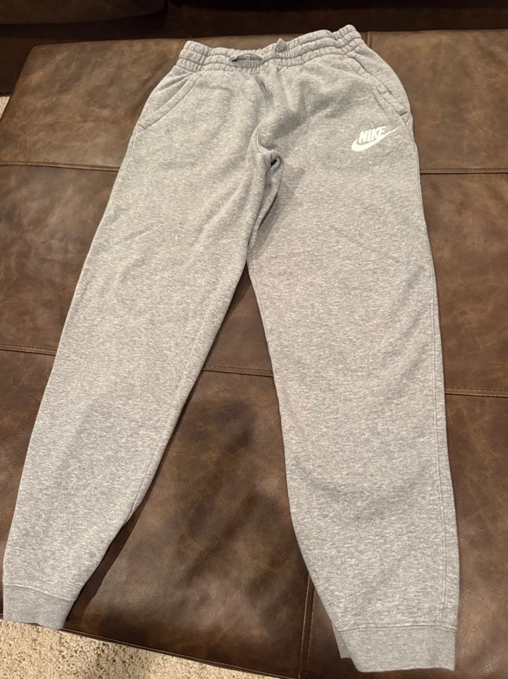 Nike Youth XL - Light Gray Fleece Joggers